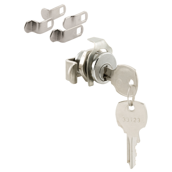 Prime-Line Mailbox Lock, 5 Cam, Nickle Finish, National Keyway, Counter-Clockwise S 4573